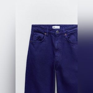 ZARA - wide leg jeans “blueish”, full length trendy jeans